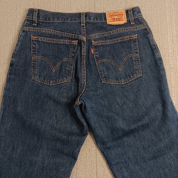 Levis 550 Vintage Jeans Womens 14M 33X31 Blue Relaxed Tapered High Western Y2K - Picture 10 of 15